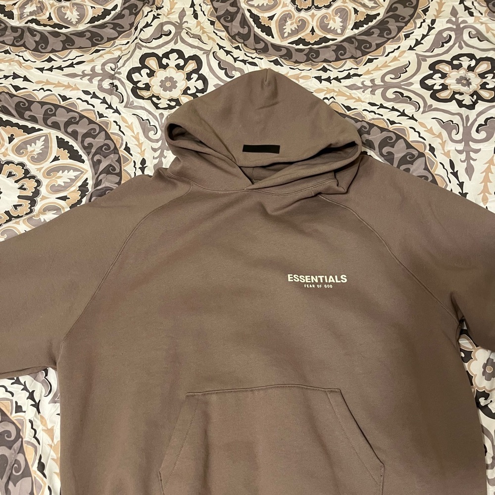 Essentials Brown Pullover Hoodie - image 1